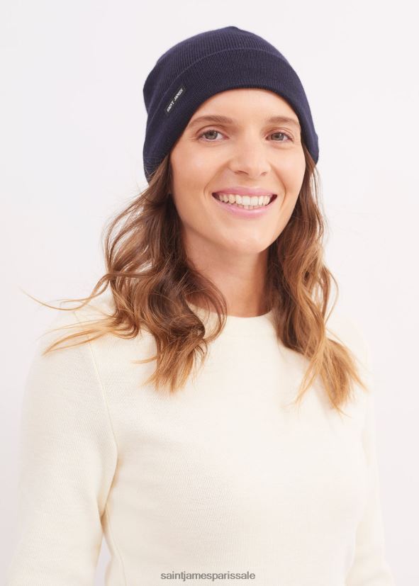 Saint James Cartier marine unisexe bonnet en laine mélangée nautique ZZ48R286