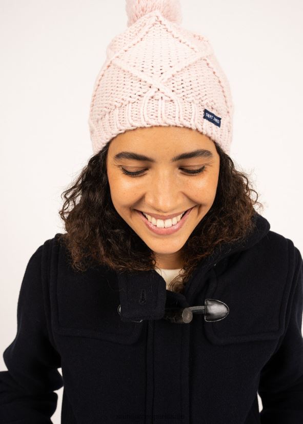 Saint James andes rose unisexe bonnet en tricot structuré avec pompon ZZ48R2119