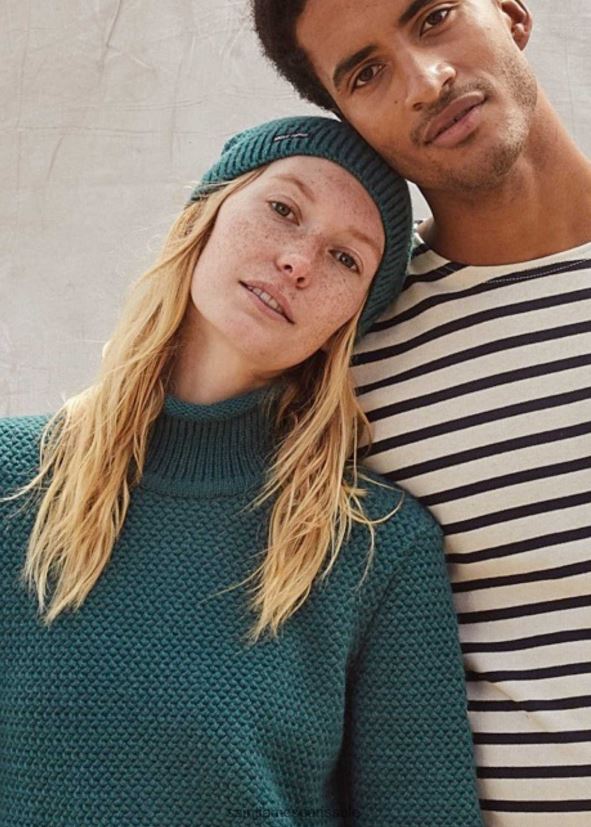 Saint James clandestin forêt verte femmes bonnet à revers ZZ48R268