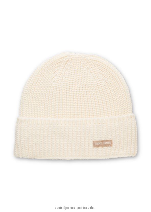 Saint James ne peux pas Ivoire unisexe bonnet en laine douce en maille envers ZZ48R256