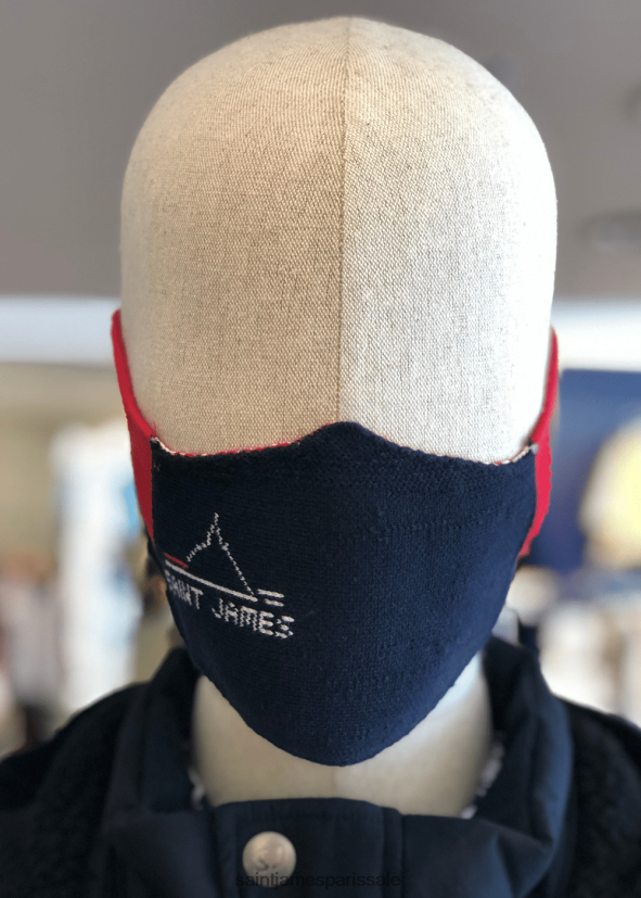 Saint James masque tricolore logo marine unisexe masque en tricot de coton avec logo ZZ48R2111