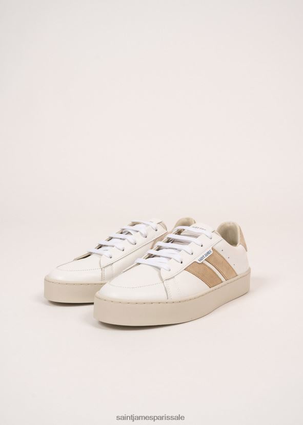 Saint James se prélasser lurex blanc/doré femmes baskets durables par caval ZZ48R24
