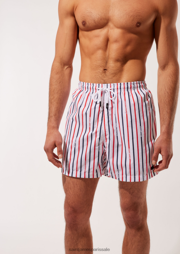 Saint James uni et rayé blanc/marine/rouge unisexe le classique ZZ48R2141