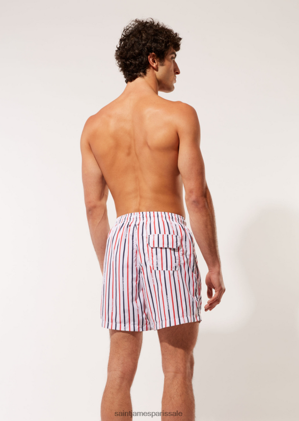 Saint James uni et rayé blanc/marine/rouge unisexe le classique ZZ48R2141