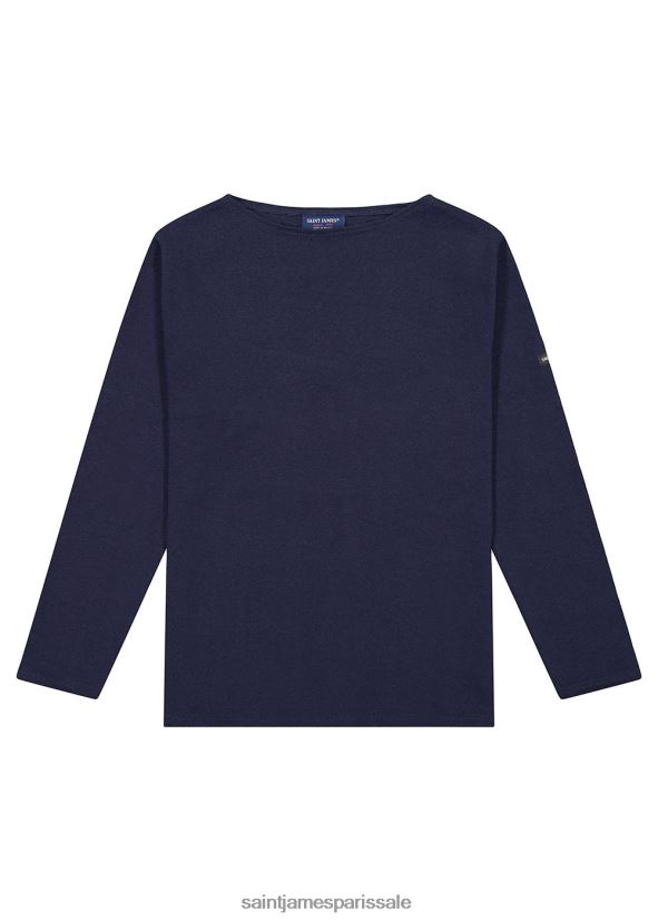 Saint James guilde marine unisexe marinière col bateau coton épais ZZ48R2105