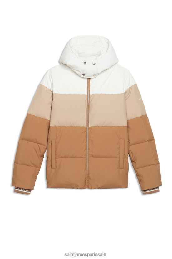 Saint James Sainte-Annabelle brun malt/avoine/blanc hiver femmes doudoune avec bretelles de sac à dos ZZ48R2120