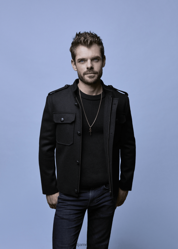 Saint James la peau dure noir unisexe veste courte en laine par etienne daho ZZ48R2121