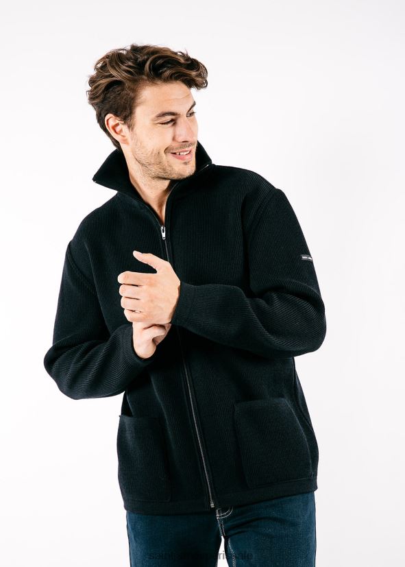Saint James quiberon iii marine unisexe veste bretonne en laine tricotée épaisse coupe confort ZZ48R2156