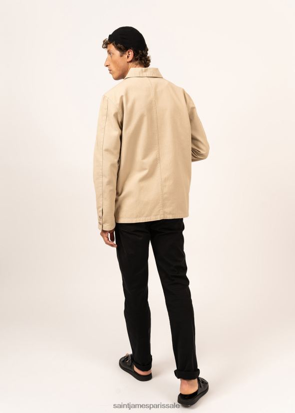 Saint James sirocco ii sable unisexe veste de corvée française marine vêtements de travail en toile de coton ZZ48R2143